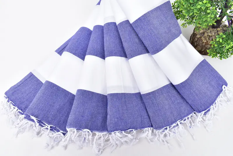 Turkish towel, Embroidered Beach Towel, Turkish Beach Towel Monogram, 70x40 Cotton Striped Towel, Summer Gift, Wedding Gift, Christmas Favors - 4