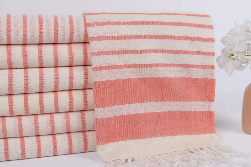 Gift For The Home Decor, Embroidery Towels, Lightweight towel, Bachelorette Party Gifts Bridesmaids, 70x40 Cotton Striped Towel, Organic towel - 2