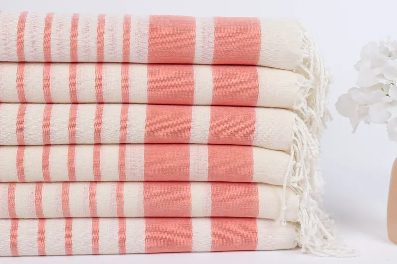Gift For The Home Decor, Embroidery Towels, Lightweight towel, Bachelorette Party Gifts Bridesmaids, 70x40 Cotton Striped Towel, Organic towel - 3