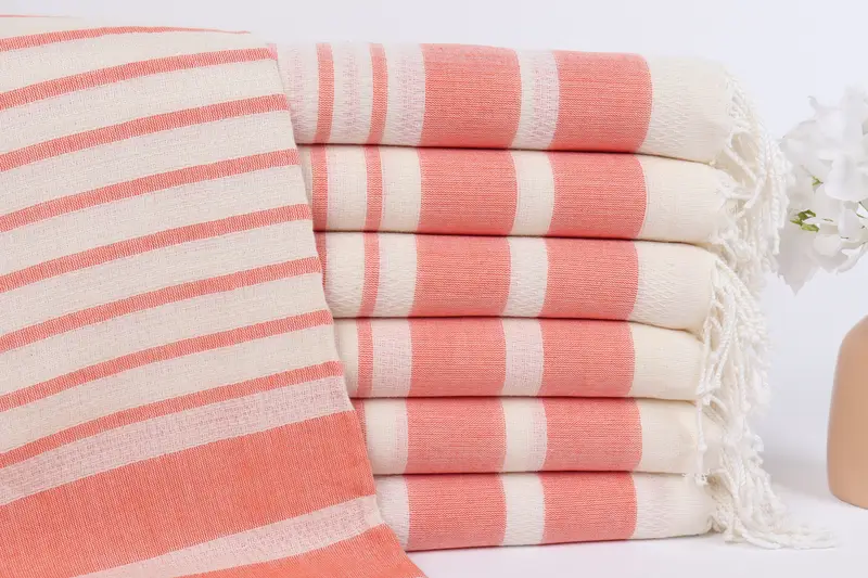 Gift For The Home Decor, Embroidery Towels, Lightweight towel, Bachelorette Party Gifts Bridesmaids, 70x40 Cotton Striped Towel, Organic towel - 1