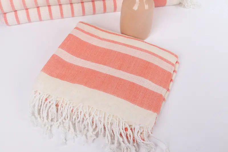 Gift For The Home Decor, Embroidery Towels, Lightweight towel, Bachelorette Party Gifts Bridesmaids, 70x40 Cotton Striped Towel, Organic towel - 5