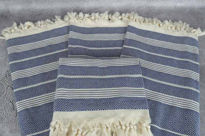 Handmade Gift, Peshtemal Towel USA, 70x38 Cotton Diamond Towel, Home Decor Gifts, Hammam Towel USA, Housewarming Gift, Mother Of The Groom Gift - 4