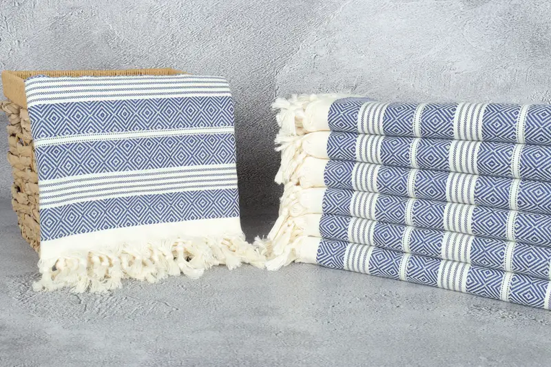 Handmade Gift, Peshtemal Towel USA, 70x38 Cotton Diamond Towel, Home Decor Gifts, Hammam Towel USA, Housewarming Gift, Mother Of The Groom Gift - 3