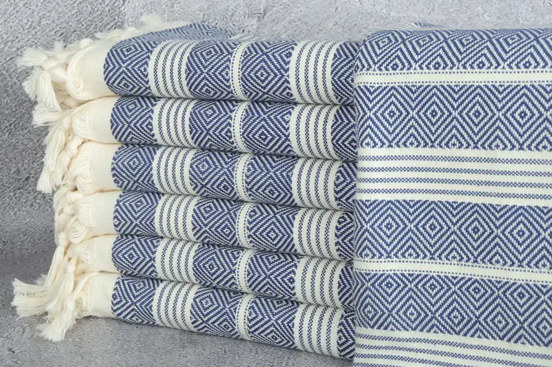 Handmade Gift, Peshtemal Towel USA, 70x38 Cotton Diamond Towel, Home Decor Gifts, Hammam Towel USA, Housewarming Gift, Mother Of The Groom Gift - 1