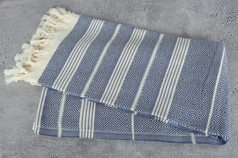 Handmade Gift, Peshtemal Towel USA, 70x38 Cotton Diamond Towel, Home Decor Gifts, Hammam Towel USA, Housewarming Gift, Mother Of The Groom Gift - 6