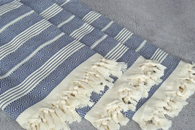 Handmade Gift, Peshtemal Towel USA, 70x38 Cotton Diamond Towel, Home Decor Gifts, Hammam Towel USA, Housewarming Gift, Mother Of The Groom Gift - 5