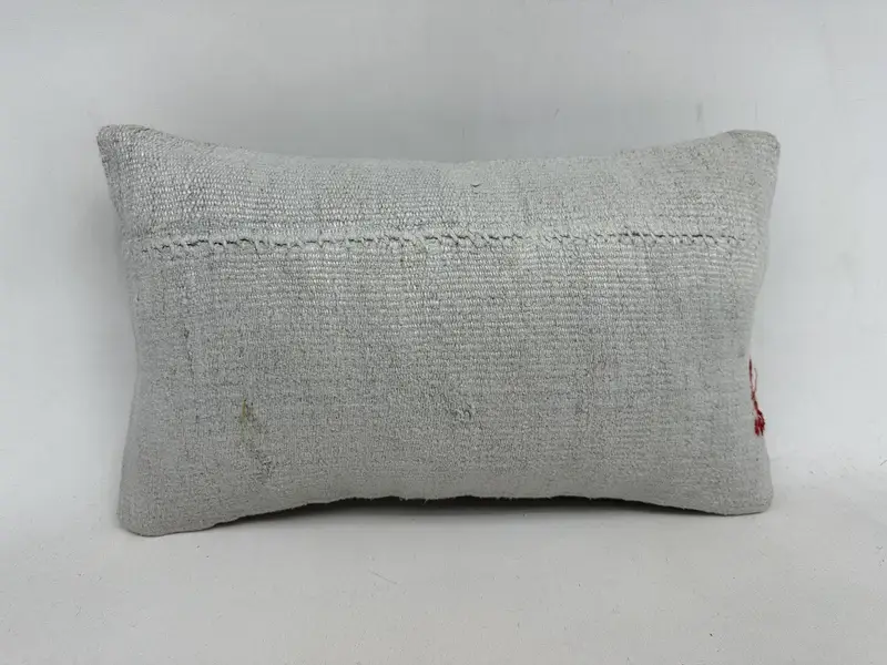 Turkish Pillow, Wholesale Cushion Cover, Handmade Kilim Cushion, Bolster Cushion, 12x20 Gray Cushion Cover, Turkish Kilim Pillow, Pillow Case - 1