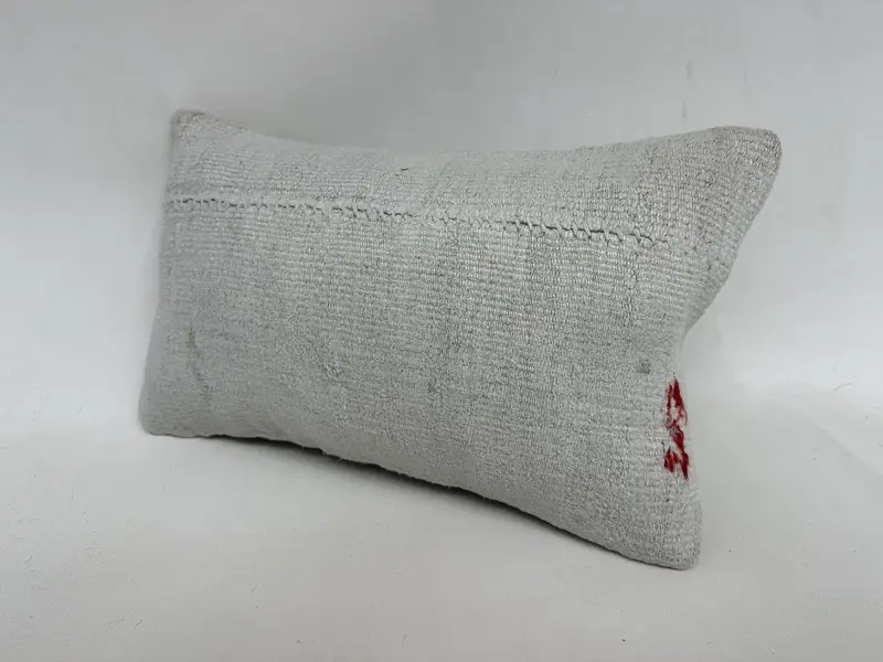 Turkish Pillow, Wholesale Cushion Cover, Handmade Kilim Cushion, Bolster Cushion, 12x20 Gray Cushion Cover, Turkish Kilim Pillow, Pillow Case - 4