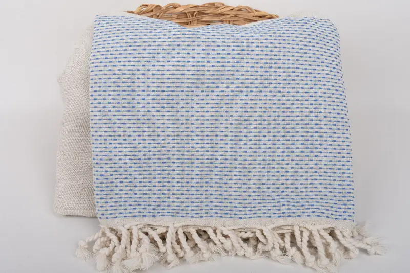 Gift For Him, Woven Throw Blanket, Throw Blanket Couch, Aesthetic Blanket, Wedding Favors, Best Friend Wedding Gift, 96x96 Cotton Polka Dot Towel - 5