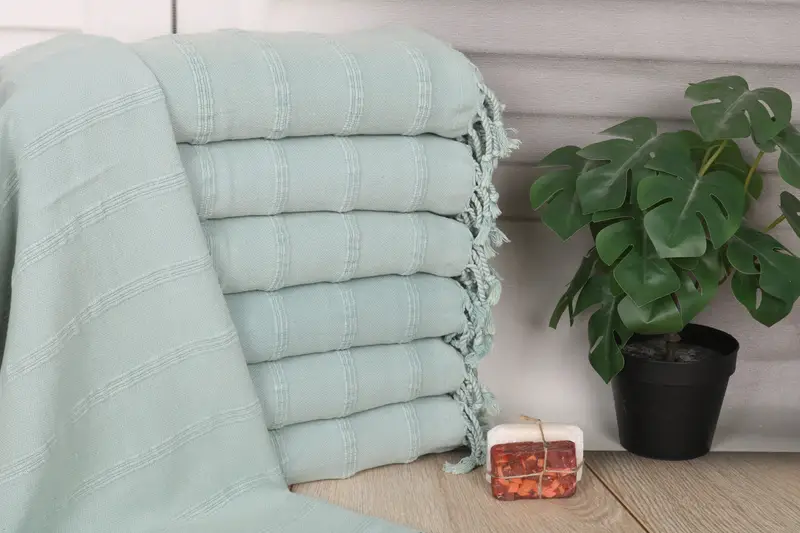 Mint Cotton Hand Towel Personalized Kitchen Towel, 36x22 inches