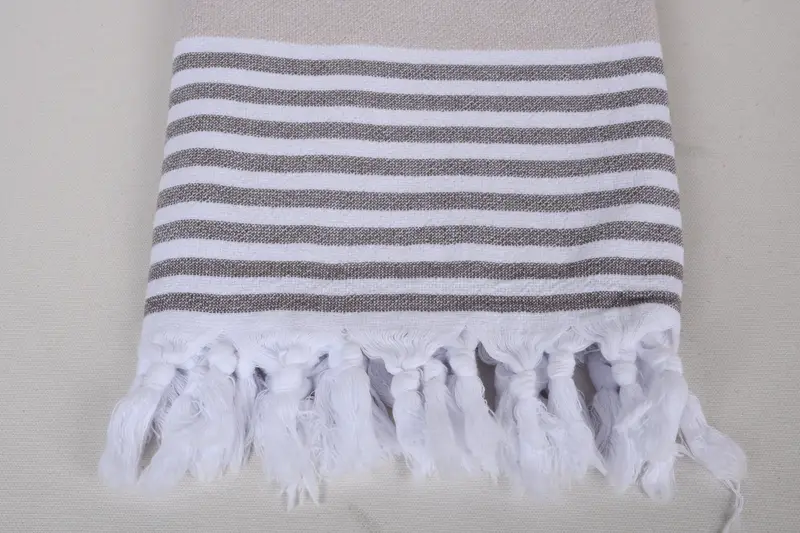 Embroidery Towel, 68x36 Cotton Striped Terry Towel, Quick-dry peshtemal, Beach towel, Bridesmaid Gift, Wedding Day Gift For Bride, Hammam Towel USA - 3