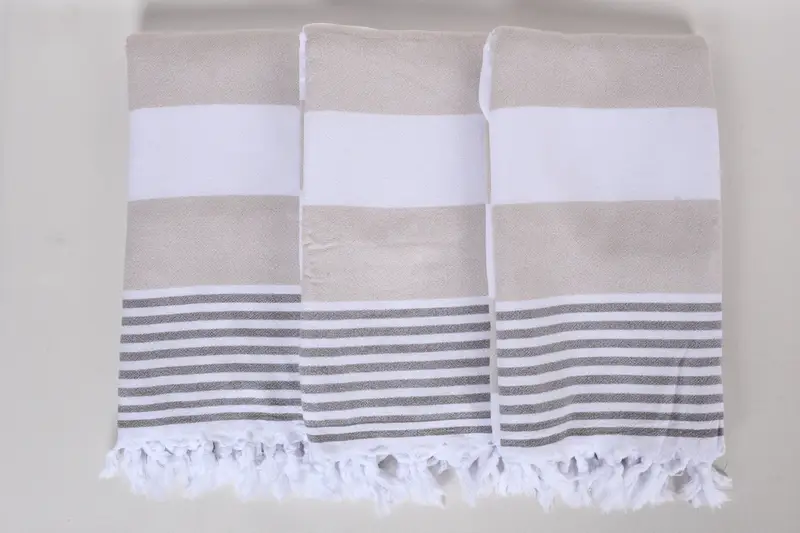 Embroidery Towel, 68x36 Cotton Striped Terry Towel, Quick-dry peshtemal, Beach towel, Bridesmaid Gift, Wedding Day Gift For Bride, Hammam Towel USA - 7