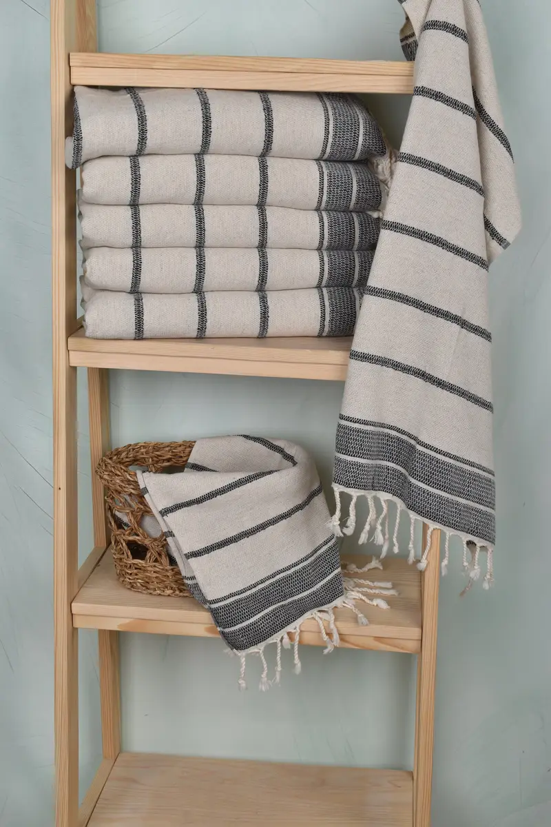 Bachelorette Party Gifts, 40x20 Linen Striped Towel, Spa Towel, Travel Towel, Custom Hand Towel, Turkish Towel Hand Towel, Personalized Hand Towel - 3