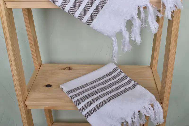Small Bath Towels, Personalized Hand Towel, Gift For The Home, 36x24 Cotton Herringbone Towel, Gift For Her, Bachelor Gift, Personalized Gift - 5