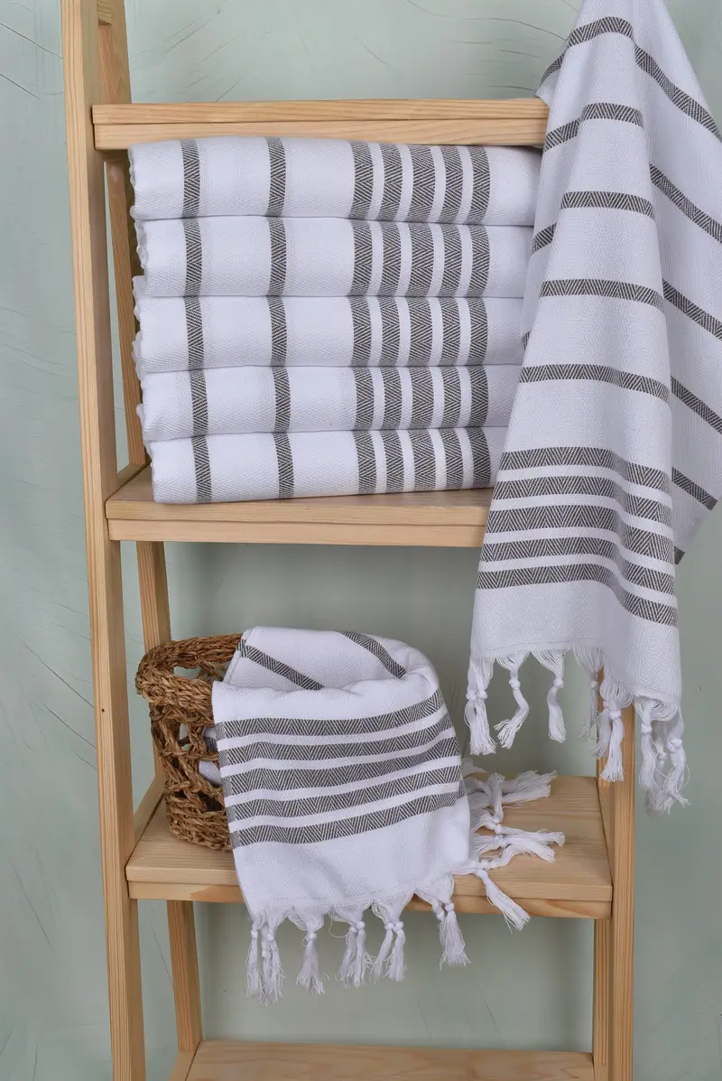 Small Bath Towels, Personalized Hand Towel, Gift For The Home, 36x24 Cotton Herringbone Towel, Gift For Her, Bachelor Gift, Personalized Gift - 3