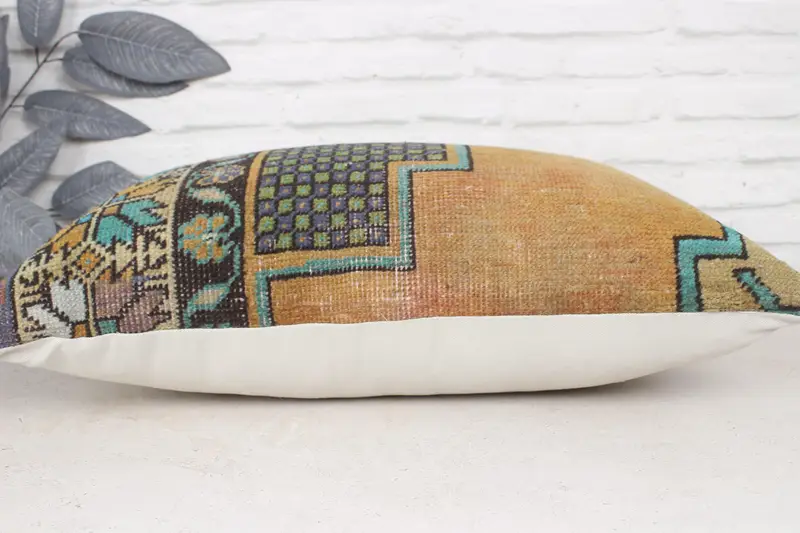 Pillow, Interior Designer Pillow, Kilim Cushion Sham, Shabby Chic Pillow Sham, Kilim Pillow Cover, 20x28 Brown Pillow Sham - 5