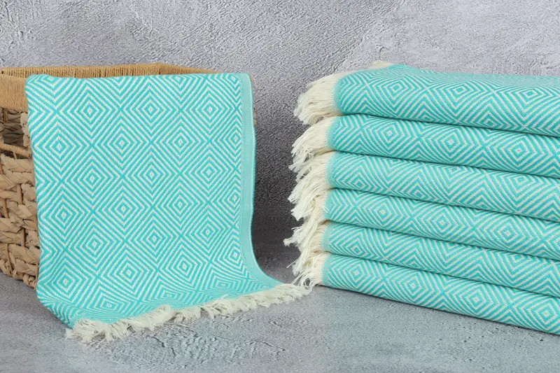 Gift For Him, Anniversary Gift For Her, Turkish Tea Towel, Personalized Gifts, Monogram Kitchen Towel, 28x20 Cotton Diamond Towel, Bridesmaid Gift - 3