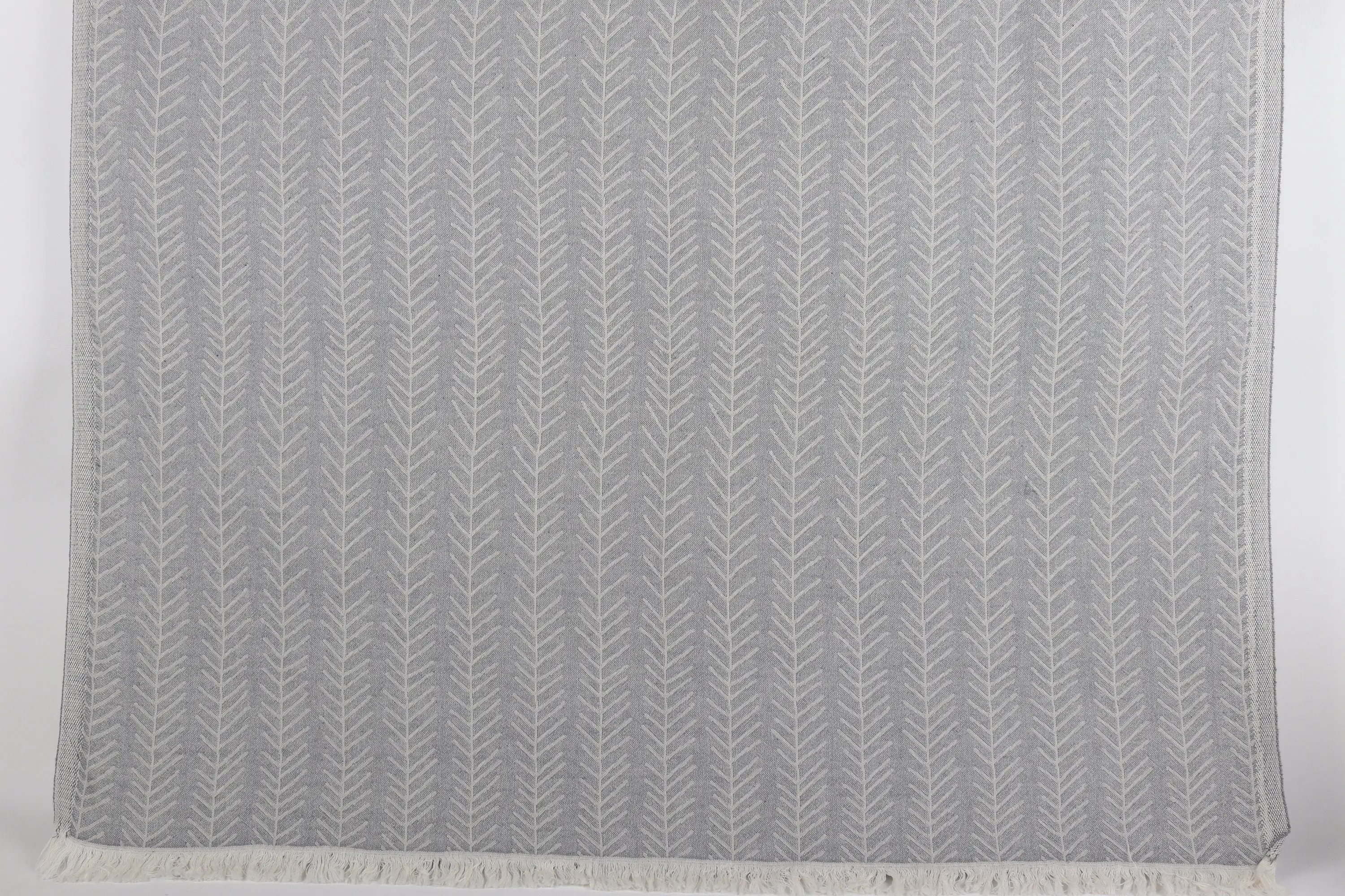 Bridal Shower Gift Turkish Cotton Towel Dark Gray-Light Gray, 36x71 Inches - 1