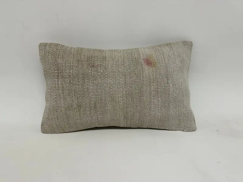 Kilim -Kissenabdeckung, 12x20 weißer Kissengehäuse, Vintage -Kissen, Kissen, Kissen für Couch, Designer -Wurfkissen, Bolsterkissenabdeckung - 1