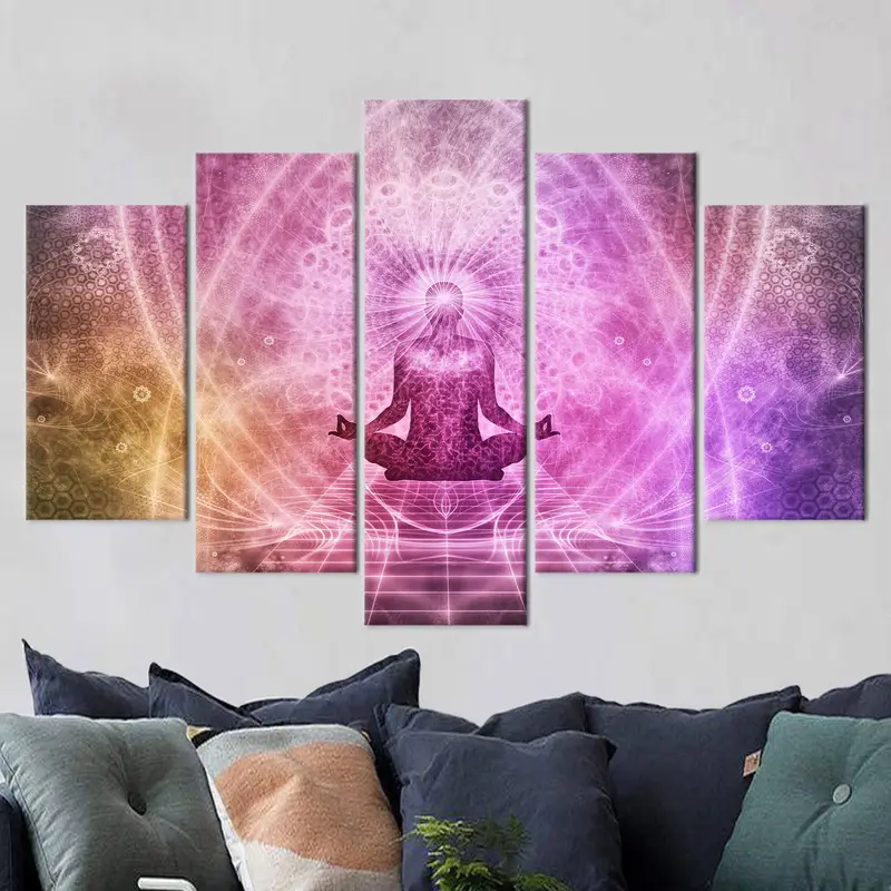 Spiritual Canvas Art, Energy Wall Decor, Esoteric Canvas Art, Pink Wall Art, Girl Room Decor, Gift for Yogi, Canvas Art Decor, Modern Art - 5