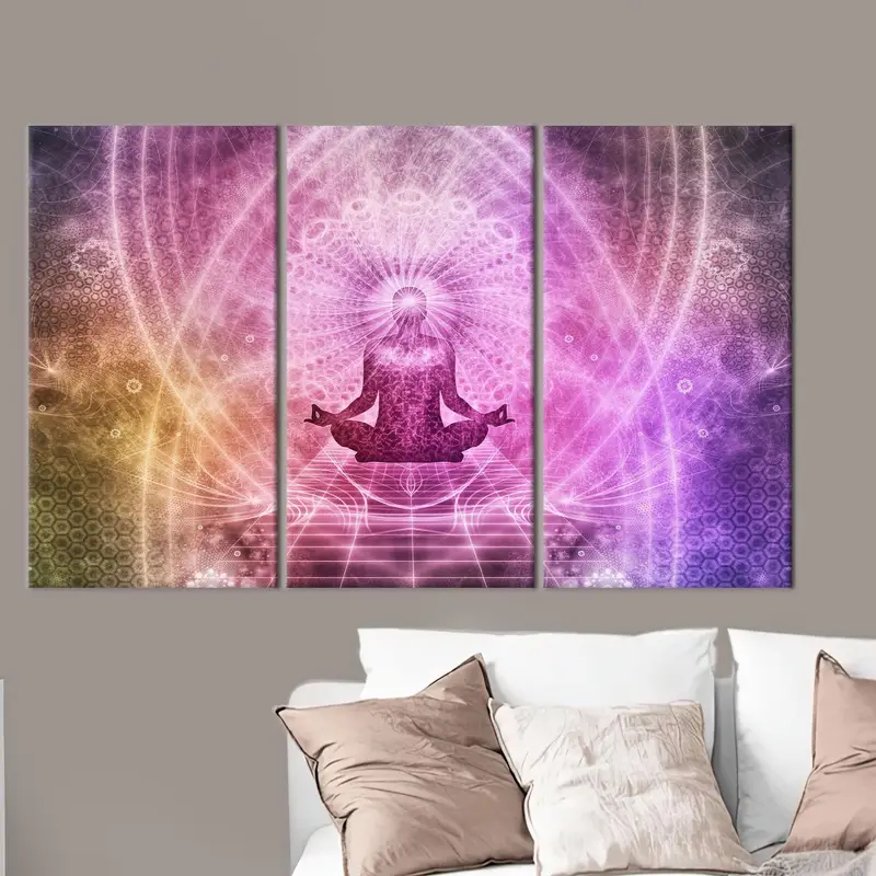 Spiritual Canvas Art, Energy Wall Decor, Esoteric Canvas Art, Pink Wall Art, Girl Room Decor, Gift for Yogi, Canvas Art Decor, Modern Art - 2