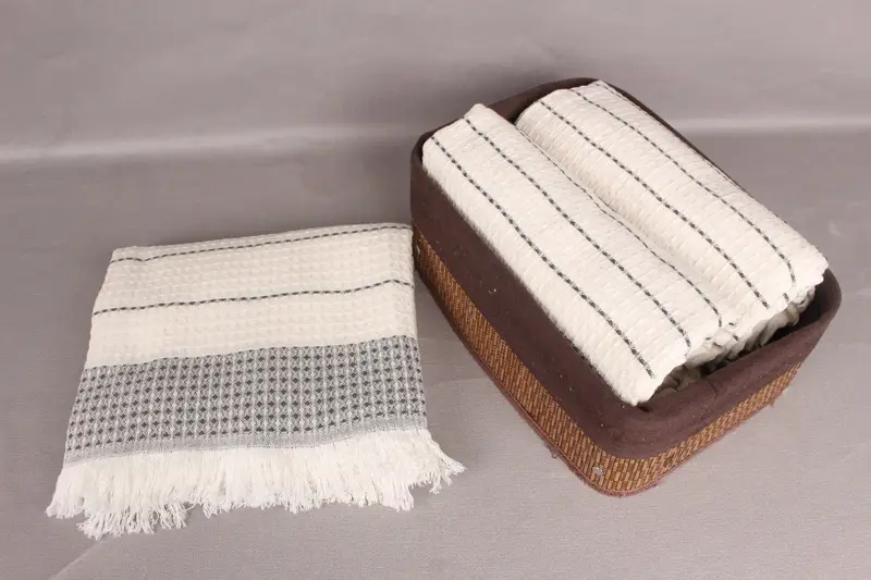 Eco-friendly Turkish peshtemal towel, Bachelorette Party Favors, Gift For Him, Embroidery Towels, 70x40 Cotton Waffle Towel, Organic towel - 5