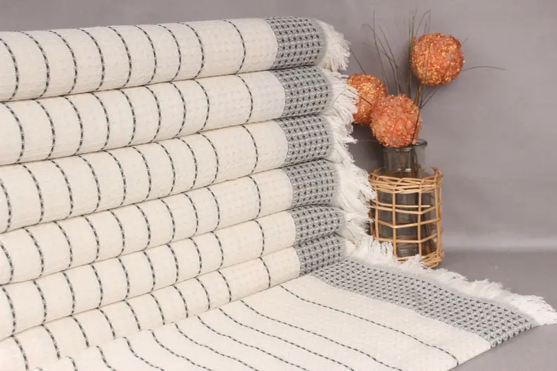 Eco-friendly Turkish peshtemal towel, Bachelorette Party Favors, Gift For Him, Embroidery Towels, 70x40 Cotton Waffle Towel, Organic towel - 1