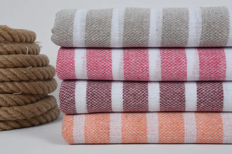 Fouta towel, Housewarming Gift, Peshtemal Towel, Custom Towel, Bridesmaid Proposal Gift, 70x40 Cotton Striped Towel, Travel Towel, Summer Towel - 3