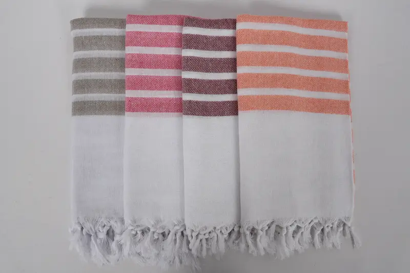 Fouta towel, Housewarming Gift, Peshtemal Towel, Custom Towel, Bridesmaid Proposal Gift, 70x40 Cotton Striped Towel, Travel Towel, Summer Towel - 4