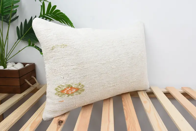 Outdoor Pillow, Kilim Pillow, Throw Kilim Pillow, Southwestern Pillow Case, Cushion Case, Toss Pillow Case, 16x24 White Pillow Case, Turkish Pillow - 4