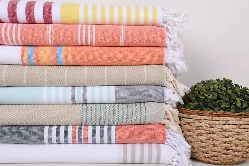 Valentines Day Gift For Him, 70x40 Cotton Set of 8 Towel, Beach Towel Bulk, Bridemaids Beach Towel, Wedding Towel, Thin towel, Housewarming Gift - 2