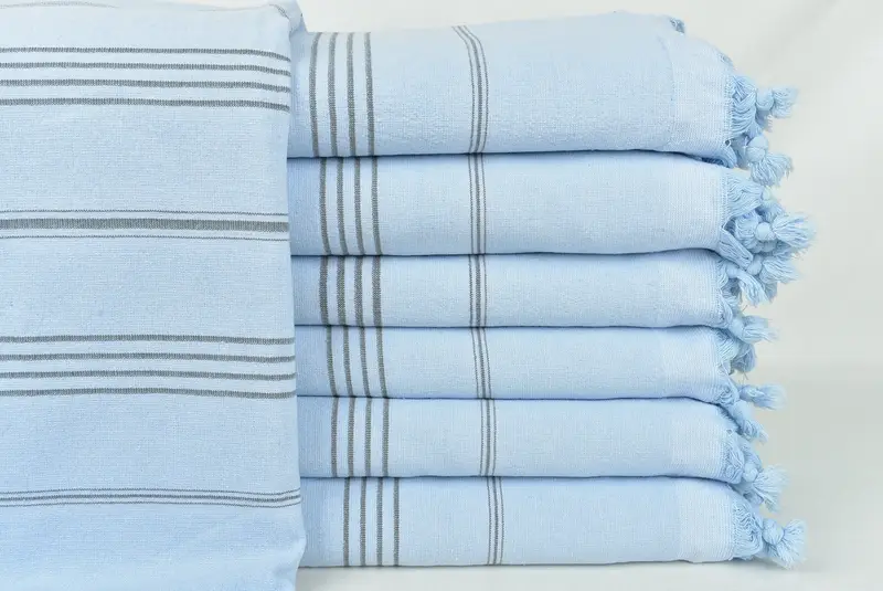 Handwoven Turkish Towel, 68x36 Cotton Striped Terry Towel, Bridesmaid Proposal Gift, Best Beach Towel, Beach Towel Bulk, Bridesmaid Gift Towel - 1