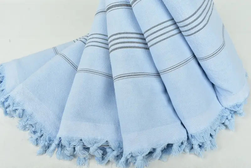 Handwoven Turkish Towel, 68x36 Cotton Striped Terry Towel, Bridesmaid Proposal Gift, Best Beach Towel, Beach Towel Bulk, Bridesmaid Gift Towel - 4