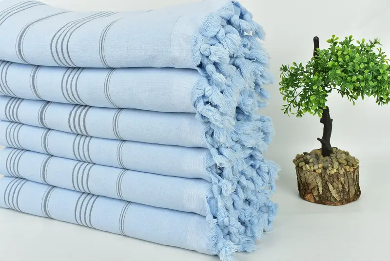 Handwoven Turkish Towel, 68x36 Cotton Striped Terry Towel, Bridesmaid Proposal Gift, Best Beach Towel, Beach Towel Bulk, Bridesmaid Gift Towel - 3