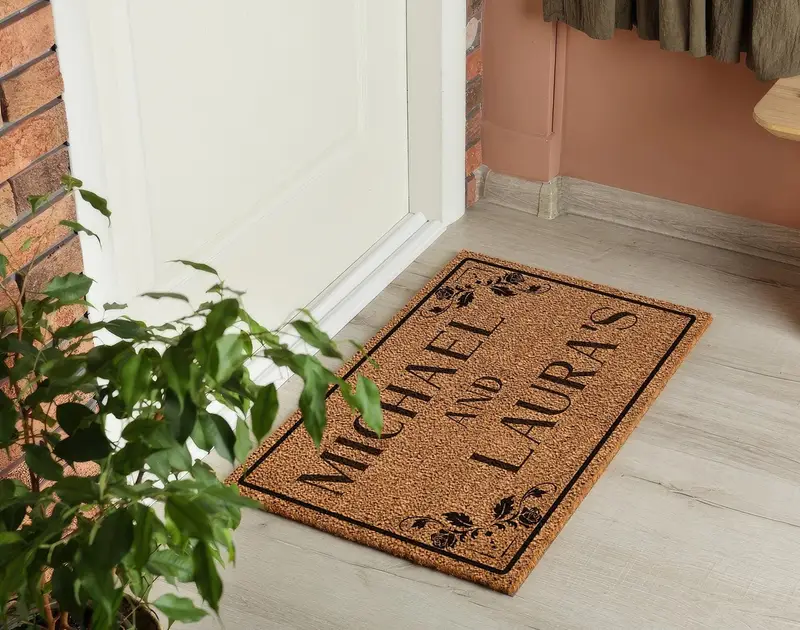 Elegant Printed Rug: Modern Floral Home Gift Doormat