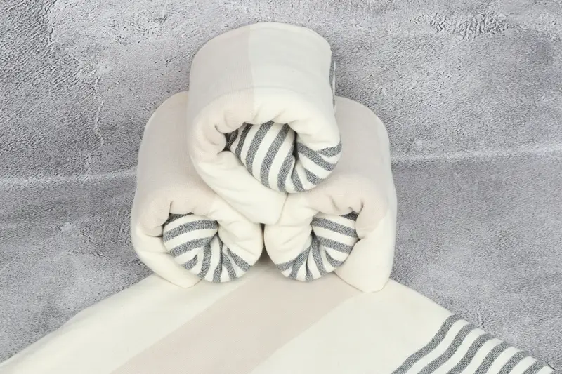 Wedding Gifts Towel, Bridal Shower Gift, Memorial Gift, Monogrammed Turkish Towel, 68x36 Cotton Striped Terry Towel, Lightweight Turkish towel - 7