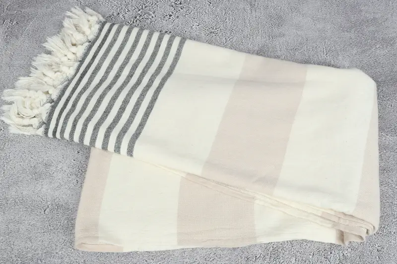 Wedding Gifts Towel, Bridal Shower Gift, Memorial Gift, Monogrammed Turkish Towel, 68x36 Cotton Striped Terry Towel, Lightweight Turkish towel - 6