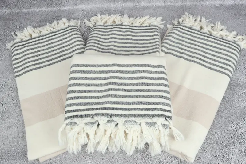 Wedding Gifts Towel, Bridal Shower Gift, Memorial Gift, Monogrammed Turkish Towel, 68x36 Cotton Striped Terry Towel, Lightweight Turkish towel - 4