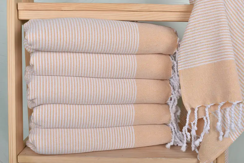 40x18 Cotton Striped Towel, Wedding Day Gift For Bride, Monogrammed Hand Towel, Turkish Hand Towel, Custom Turkish Towel, Monogram Hand Towel - 2