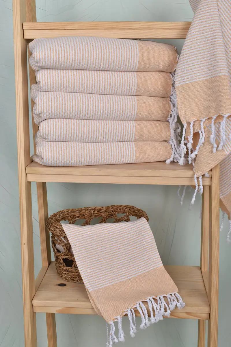 40x18 Cotton Striped Towel, Wedding Day Gift For Bride, Monogrammed Hand Towel, Turkish Hand Towel, Custom Turkish Towel, Monogram Hand Towel - 3