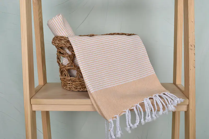 40x18 Cotton Striped Towel, Wedding Day Gift For Bride, Monogrammed Hand Towel, Turkish Hand Towel, Custom Turkish Towel, Monogram Hand Towel - 4