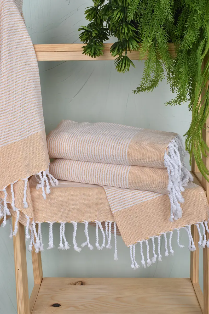 40x18 Cotton Striped Towel, Wedding Day Gift For Bride, Monogrammed Hand Towel, Turkish Hand Towel, Custom Turkish Towel, Monogram Hand Towel - 6