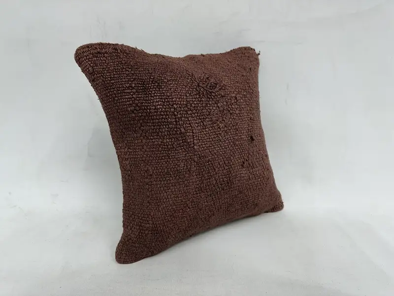 Pillow Sham, Authentic Cushion Cover, 16x16 Brown Cushion Cover, Antique Pillows, Throw Kilim Pillow, Tapestry Pillow Case, Turkish Kilim Pillow - 3