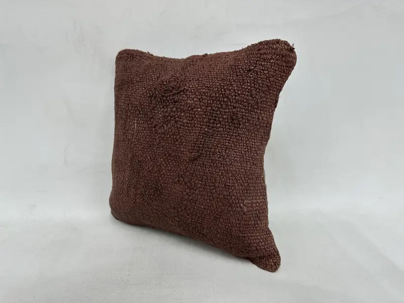Pillow Sham, Authentic Cushion Cover, 16x16 Brown Cushion Cover, Antique Pillows, Throw Kilim Pillow, Tapestry Pillow Case, Turkish Kilim Pillow - 4