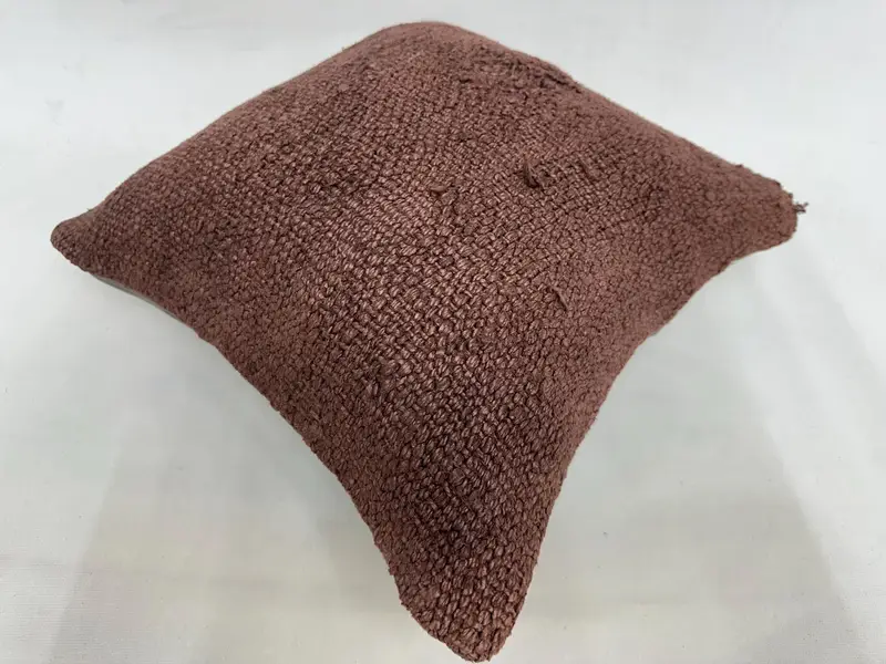 Pillow Sham, Authentic Cushion Cover, 16x16 Brown Cushion Cover, Antique Pillows, Throw Kilim Pillow, Tapestry Pillow Case, Turkish Kilim Pillow - 6