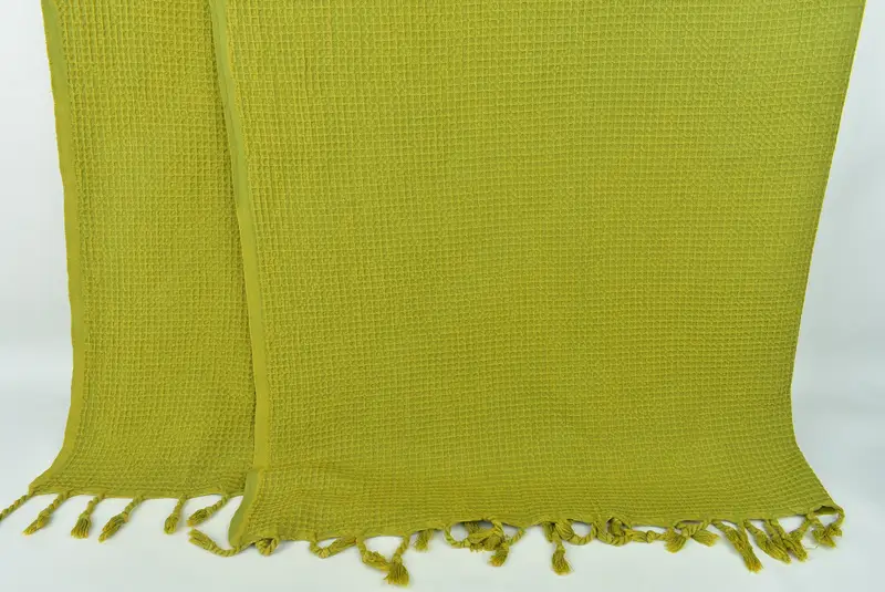 Woven Throw Blanket, Wedding Hand Made Gift, Tablecloth, Couch Cover, 92x68 Cotton Waffle Towel, Personalized Blanket, Bachelorette Large Towel - 7