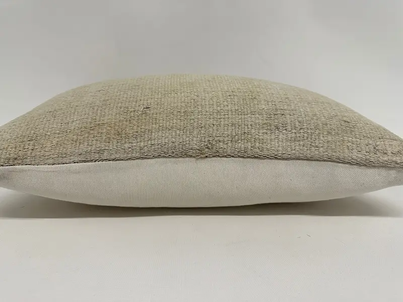 Kilim Cushion Sham, Cushion Cover, 12x20 White Cushion Case, Turkish Kilim Pillow, Armchair Pillow Cover, Ikat Cushion Cover, Throw Kilim Pillow - 5