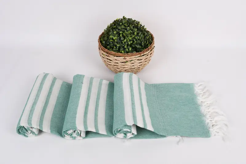 Embroidery Towel, Spa Towel, Handmade Gift, 68x40 Cotton Striped Towel, Quick-Dry Beach Towel, Wedding Gifts Towel, Wedding Towel, Peshtemal Towel - 8