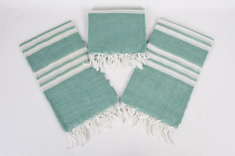 Embroidery Towel, Spa Towel, Handmade Gift, 68x40 Cotton Striped Towel, Quick-Dry Beach Towel, Wedding Gifts Towel, Wedding Towel, Peshtemal Towel - 6