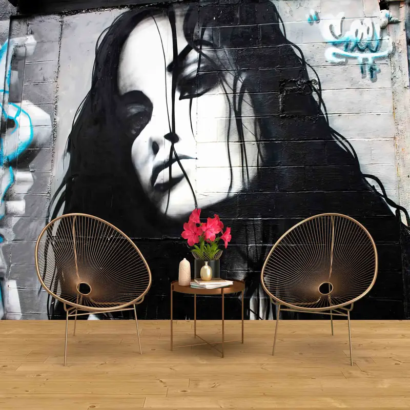 Girl Wall Poster, 3D Paper Art, Woman Graffiti Wall Paper, Woman Street Digital Paper, Graffiti Wall Paper, Wall Art Decor, 3D Papercraft, - 6